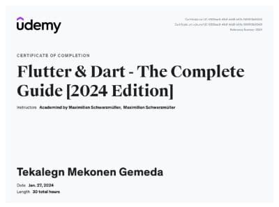 Flutter & Dart-The Complete Guide[2024 Edition] preview